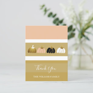 Cartes Pour Fêtes Annuelles Citrouilles Personnalisés Modernes En Noir, Blanc,