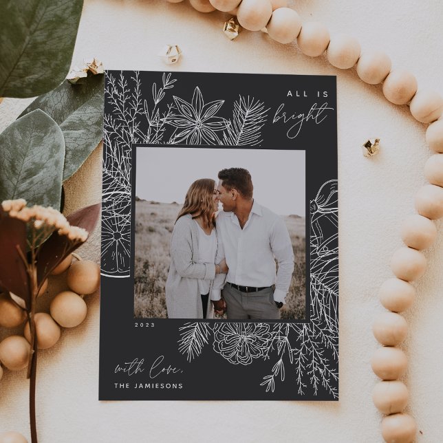 Cartes Pour Fêtes Annuelles Citrus et épices | Tout est brillant Photo Holiday (Créateur téléchargé)