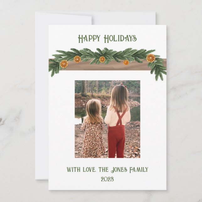 Cartes Pour Fêtes Annuelles Citrus Garland (Devant)