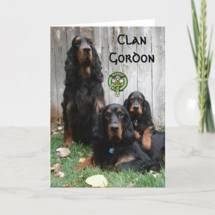 Cartes Pour Fêtes Annuelles CLAN GORDON, Gordon Setter