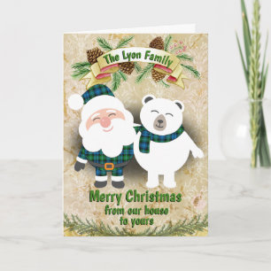 Cartes Pour Fêtes Annuelles Clan Lyon Tartan Plaid Christmas