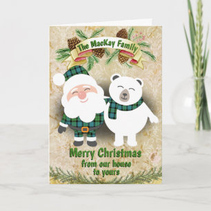 Cartes Pour Fêtes Annuelles Clan MacKay Ancient Tartan Plaid Christmas