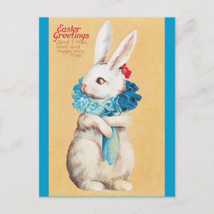 Cartes Pour Fêtes Annuelles Clapsaddle : Fille lapin de Pâques avec ruff