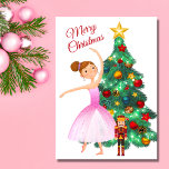 Cartes Pour Fêtes Annuelles Clara Ballerina Christmas Ballet<br><div class="desc">La belle conception des fêtes de ballet est centrée autour de la production de Nutcracker. Ce design a été inspiré par l'Acte I du Casse-Noisette où Clara reçoit le Casse-Noisette comme cadeau.</div>
