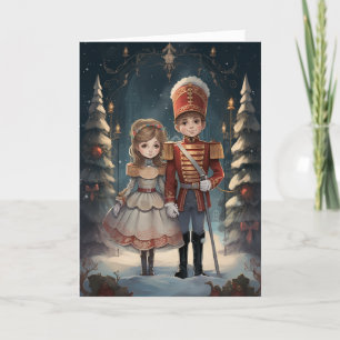 Cartes Pour Fêtes Annuelles Clara et Casse-Noisette Ballet de Noël Vintage