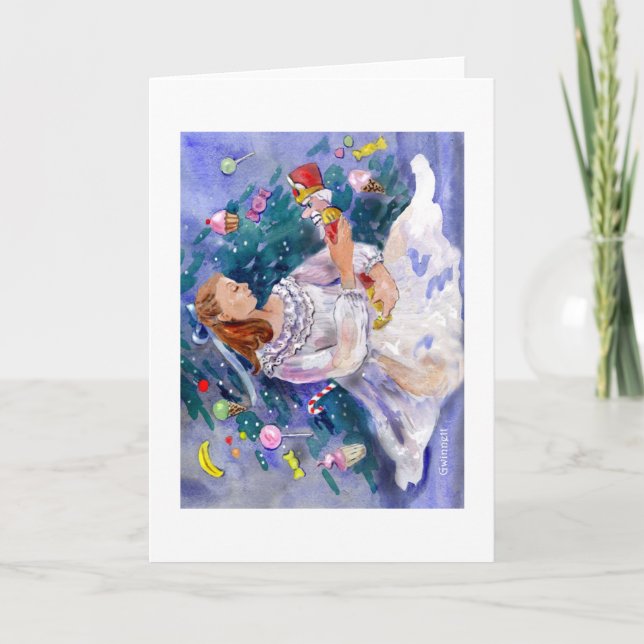 Cartes Pour Fêtes Annuelles Clara et Nutcracker (Devant)