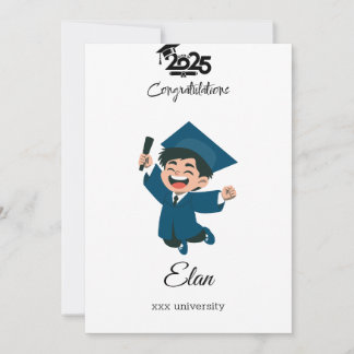 Cartes Pour Fêtes Annuelles Classe de 2025 Graduation Card - Belle illustratio