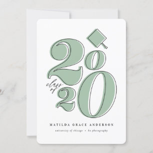 Cartes Pour Fêtes Annuelles Classe graphique audacieuse de 2020 graduation fai