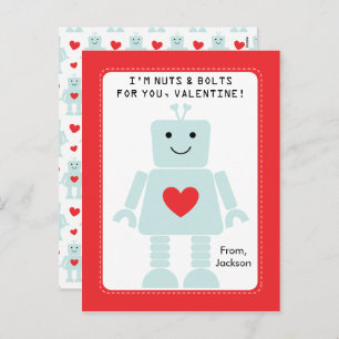 Cartes Pour Fêtes Annuelles Classe Robot Valentines