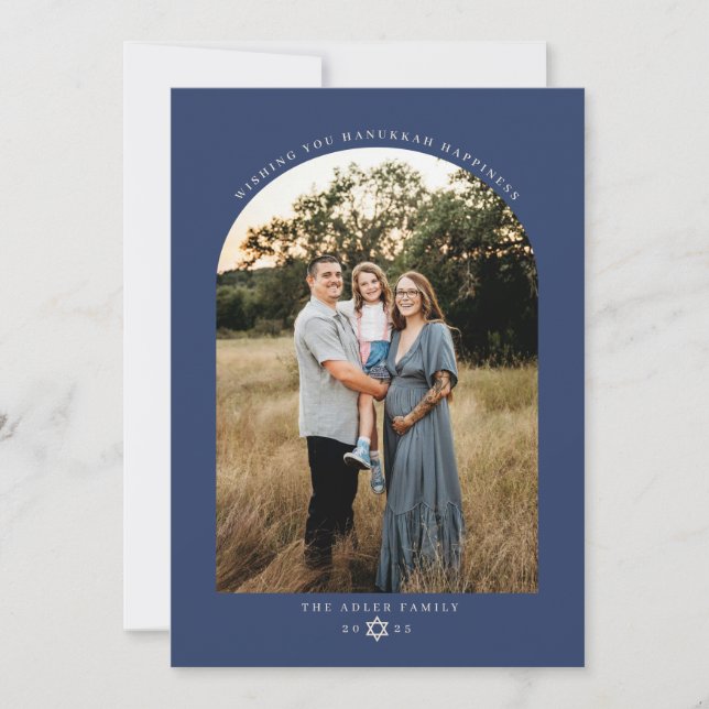 Cartes Pour Fêtes Annuelles Classic Arch Hanukkah Photo (Devant)