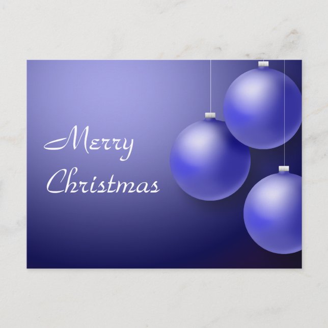 Cartes Pour Fêtes Annuelles Classic Blue ornaments (Devant)