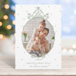 Cartes Pour Fêtes Annuelles Classic Frame Season's Greetings Photo<br><div class="desc">This flat christmas | holiday card features a simple sage green vintage frame with a photo.  For more advanced customization of this design,  please click the BLUE DESIGN TOOL BUTTON above!</div>