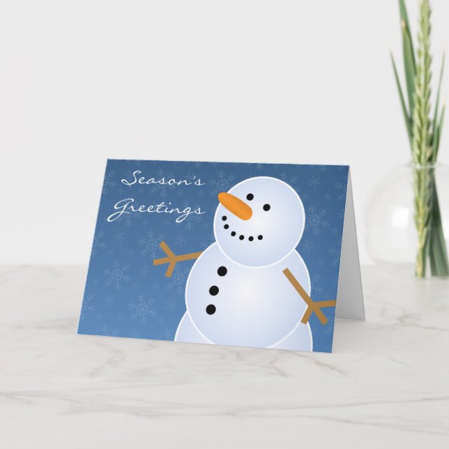 Cartes Pour Fêtes Annuelles Classic Holiday Snowman (Devant)