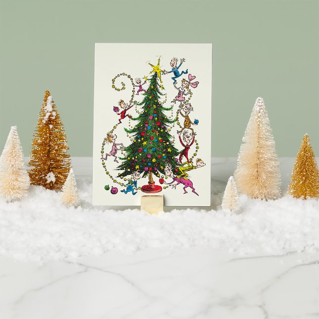 Cartes Pour Fêtes Annuelles Classic The Grinch | Arbre de Noël (Créateur téléchargé)
