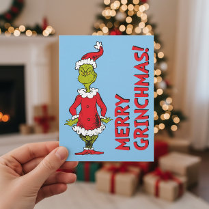 Cartes Pour Fêtes Annuelles Classic The Grinch   Père Noël