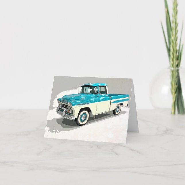 Cartes Pour Fêtes Annuelles Classique Chevy Truck de la Fête des Pères (Devant)