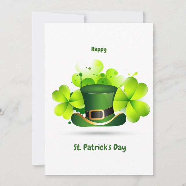 Cartes Pour Fêtes Annuelles Classique de la Saint-Patrick (Devant)