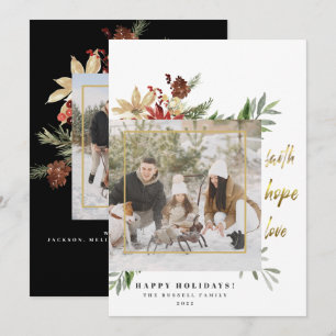 Cartes Pour Fêtes Annuelles Classique Foi Espoir Amour 2 Photo Noël