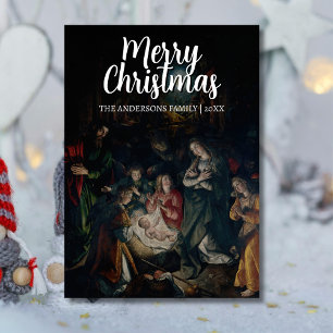 Cartes Pour Fêtes Annuelles Classique Joyeux Noël Nativité De Vos