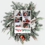 Cartes Pour Fêtes Annuelles Classique Joyeux Noël Vertical Six Photo<br><div class="desc">Célébrez la saison avec cette carte unique et classique Joyeux Noël vertical six photo de vacances avec une touche de charme vintage. Le design minimaliste présente une élégante palette de couleurs rouge et verte, évoquant l'esprit cosy de l'hiver. Son attrait moderne et ludique, associé à la formulation traditionnelle, crée un...</div>