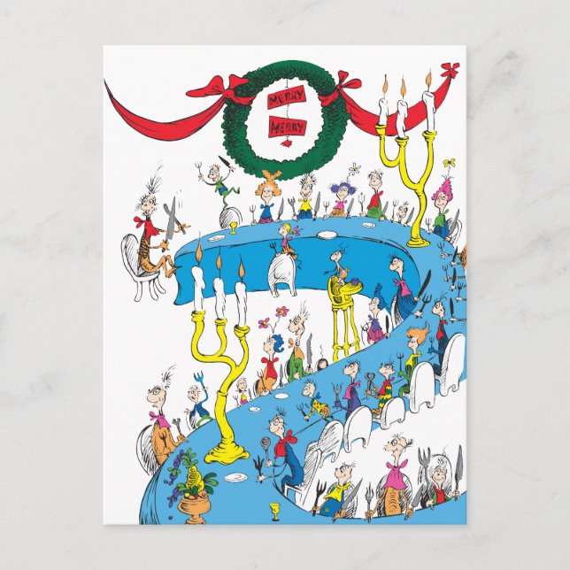 Cartes Pour Fêtes Annuelles Classique Le Grinch | Fête joyeuse joyeuse (Devant)