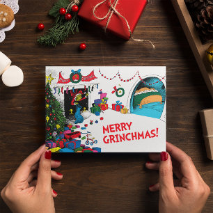 Cartes Pour Fêtes Annuelles Classique Le Grinch Le Grinch dans Cheminée