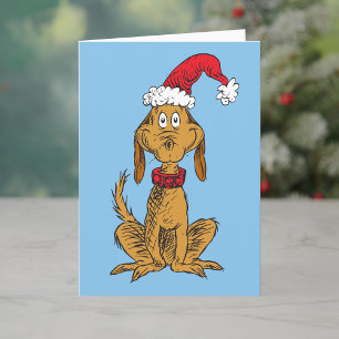 Cartes Pour Fêtes Annuelles Classique Le Grinch Max - Chapeau de Père Noël