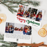 Cartes Pour Fêtes Annuelles Classique Simple Joyeux Noël Sept Photo<br><div class="desc">Célébrez la saison avec cette carte unique et classique de sept jours de Noël joyeux avec une touche de charme vintage. Le design minimaliste présente une élégante palette de couleurs rouge et verte, évoquant l'esprit cosy de l'hiver. Son attrait moderne et ludique, associé à la formulation traditionnelle, crée un équilibre...</div>