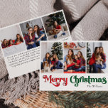 Cartes Pour Fêtes Annuelles Classique simple Joyeux Noël Six Photo<br><div class="desc">Célébrez la saison avec cette carte unique et classique de Noël joyeux six photo de vacances avec une touche de charme vintage. Le design minimaliste présente une élégante palette de couleurs rouge et verte, évoquant l'esprit cosy de l'hiver. Son attrait moderne et ludique, associé à la formulation traditionnelle, crée un...</div>