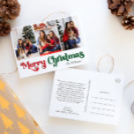 Cartes Pour Fêtes Annuelles Classique Simple `Joyeux Noël Trois Photo<br><div class="desc">Célébrez la saison avec cette carte postale unique et classique Joyeux Noël trois vacances avec une touche de charme vintage. Le design minimaliste présente une élégante palette de couleurs rouge et verte, évoquant l'esprit cosy de l'hiver. Son attrait moderne et ludique, associé à la formulation traditionnelle, crée un équilibre parfait...</div>