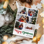 Cartes Pour Fêtes Annuelles Classique Simple Joyeux Noël Vertical Cinq Photo<br><div class="desc">Célébrez la saison avec cette carte de vacances unique, simple Joyeux Noël vertical cinq photo avec une touche de charme vintage. Le design minimaliste présente une élégante palette de couleurs rouge et verte, évoquant l'esprit cosy de l'hiver. Son attrait moderne et ludique, associé à la formulation traditionnelle, crée un équilibre...</div>