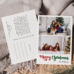 Cartes Pour Fêtes Annuelles Classique Simple Joyeux Noël Vertical Deux Photo<br><div class="desc">Célébrez la saison avec cette carte postale unique, simple et classique Joyeux Noël vertical deux vacances photo avec une touche de charme vintage. Le design minimaliste présente une élégante palette de couleurs rouge et verte, évoquant l'esprit cosy de l'hiver. Son attrait moderne et ludique, associé à la formulation traditionnelle, crée...</div>