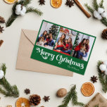Cartes Pour Fêtes Annuelles Classique Simple Vert Joyeux Noël Trois Photo<br><div class="desc">Célébrez la saison avec cette carte de vacances unique, simple vert Joyeux Noël trois photo avec une touche de charme vintage. Le design minimaliste présente une élégante palette de couleurs vertes et blanches, évoquant l'esprit cosy de l'hiver. Son attrait moderne et ludique, associé à la formulation traditionnelle, crée un équilibre...</div>