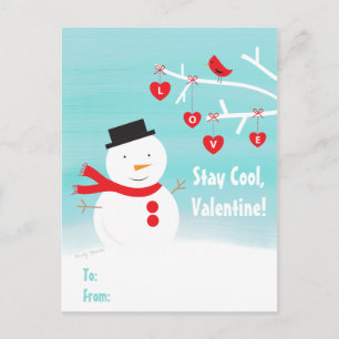 Cartes Pour Fêtes Annuelles Classroom Valentines School Exchange Snowman