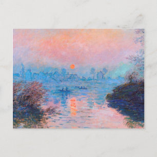 Cartes Pour Fêtes Annuelles Claude Monet - Coucher De Soleil Sur La Seine