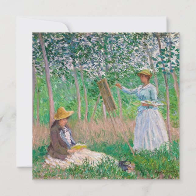 Cartes Pour Fêtes Annuelles Claude Monet - Peintres En Jardin (Devant)