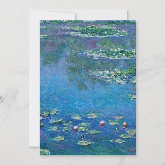 Cartes Pour Fêtes Annuelles Claude Monet - Water Lilies 1906 (Devant)