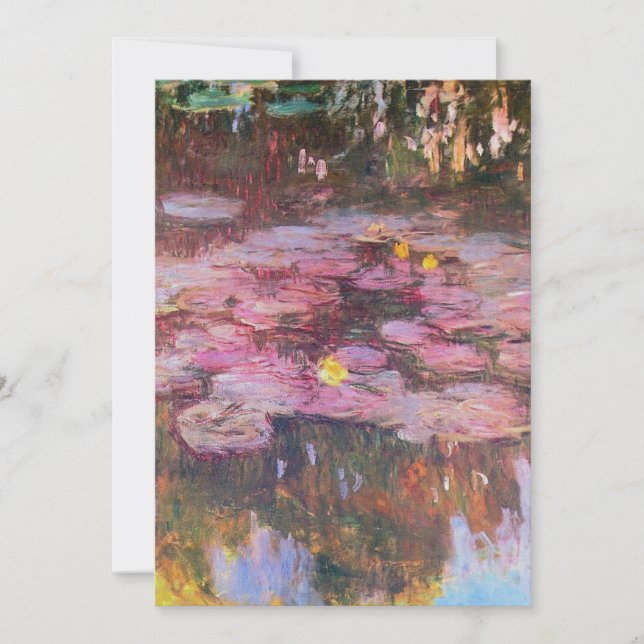Cartes Pour Fêtes Annuelles Claude Monet - Water Lilies 1917 (Devant)