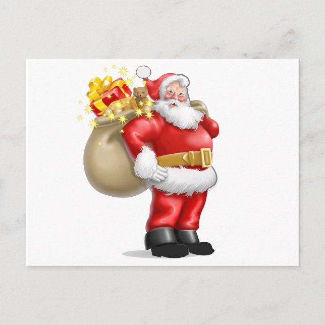 Cartes Pour Fêtes Annuelles Clause Santa avec présentants (Devant)