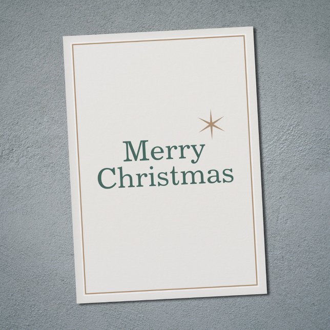 Cartes Pour Fêtes Annuelles Clean & Minimalist Merry Christmas (Clean & Minimalist Merry Christmas Holiday Card)