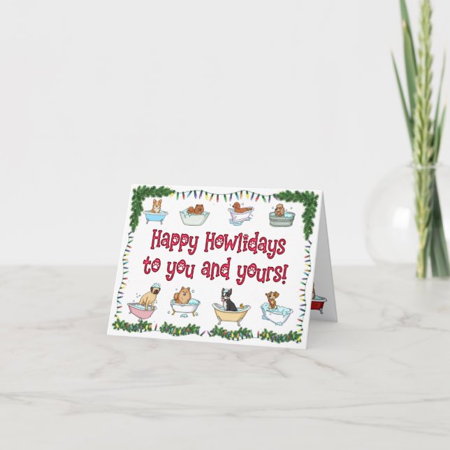 Cartes Pour Fêtes Annuelles Cleanest Pup LLC (Devant)