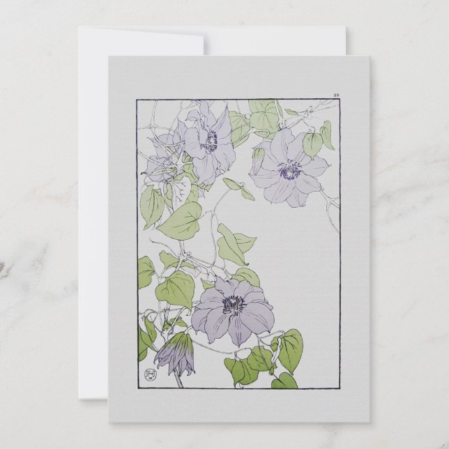 Cartes Pour Fêtes Annuelles Clematis (Devant)