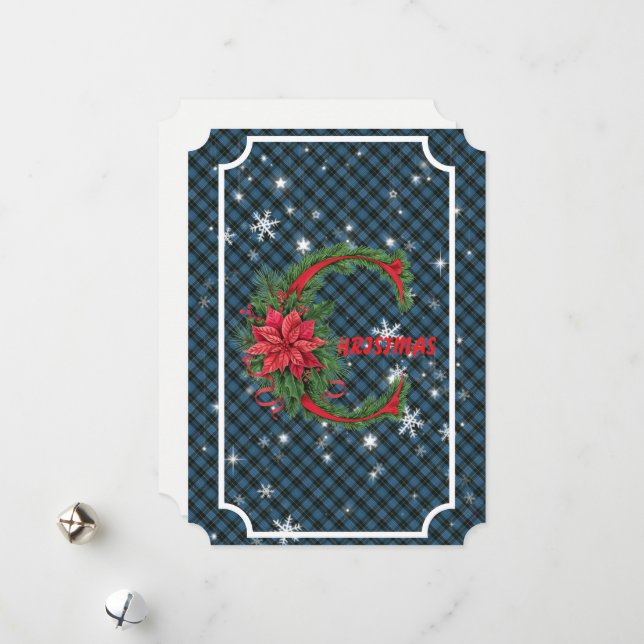 Cartes Pour Fêtes Annuelles Clergy Scottish Tartan Christmas (Devant/Arrière en situation)