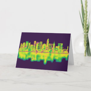 Cartes Pour Fêtes Annuelles Cleveland Ohio Skyline