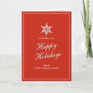 Cartes Pour Fêtes Annuelles Clients de Noël d'affaires rouges employés par le 
