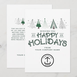 Cartes Pour Fêtes Annuelles Clients de Noël d'affaires Whimsical