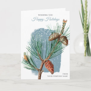 Cartes Pour Fêtes Annuelles Clients et employés de Noël Cône de Pin