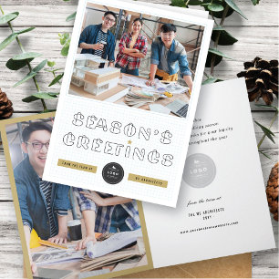 Cartes Pour Fêtes Annuelles Clips papier Bonnes Fêtes Grilles bleues Entrepris