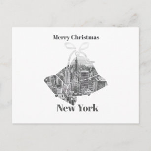 Cartes Pour Fêtes Annuelles Cloche de Noël joyeux New York