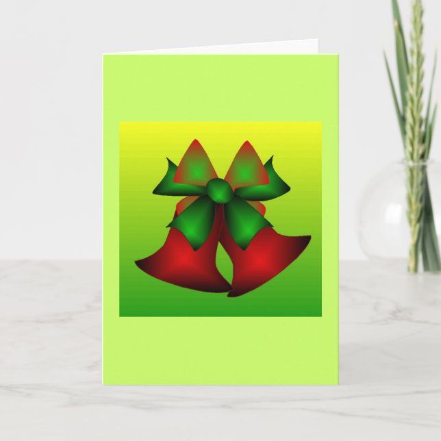 Cartes Pour Fêtes Annuelles Cloches de Noël V (Devant)